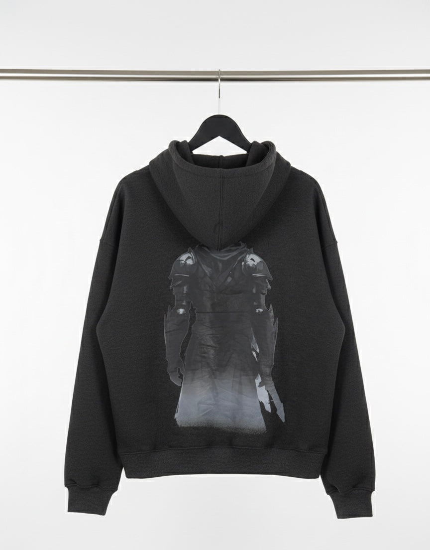 Ninja Figure Hoodie - Grey