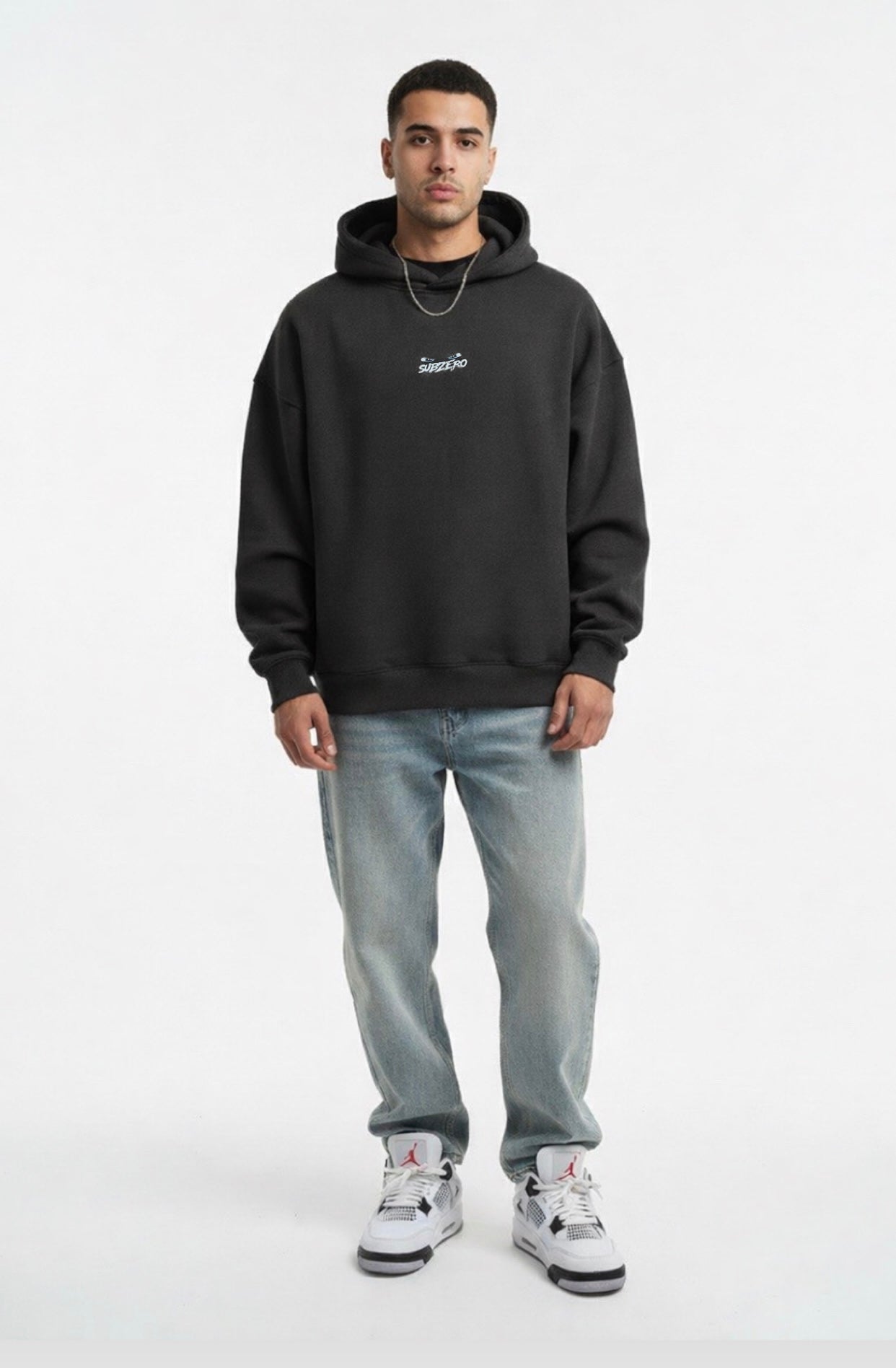 Ninja Figure Hoodie - Grey