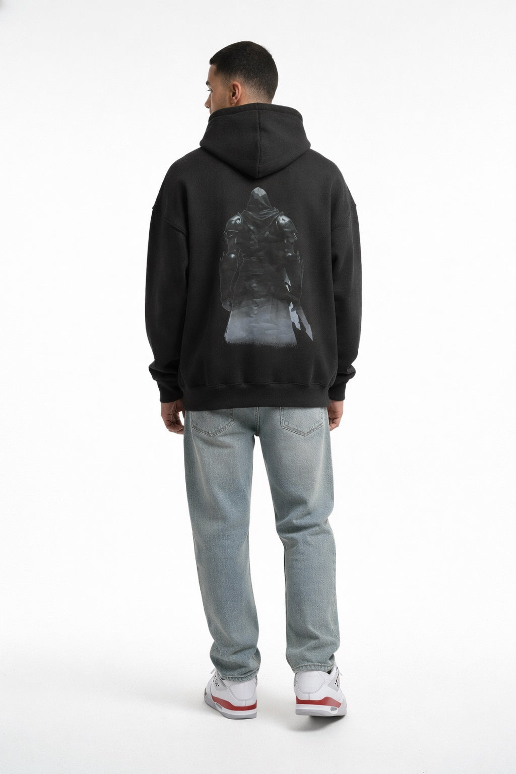 Ninja Figure Hoodie - Grey