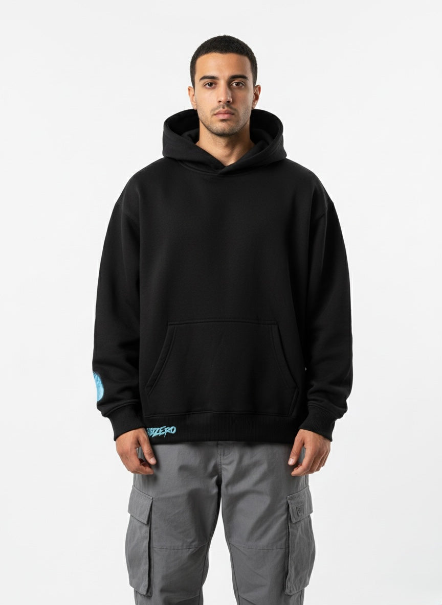 Fire Logo Hoodie - Black