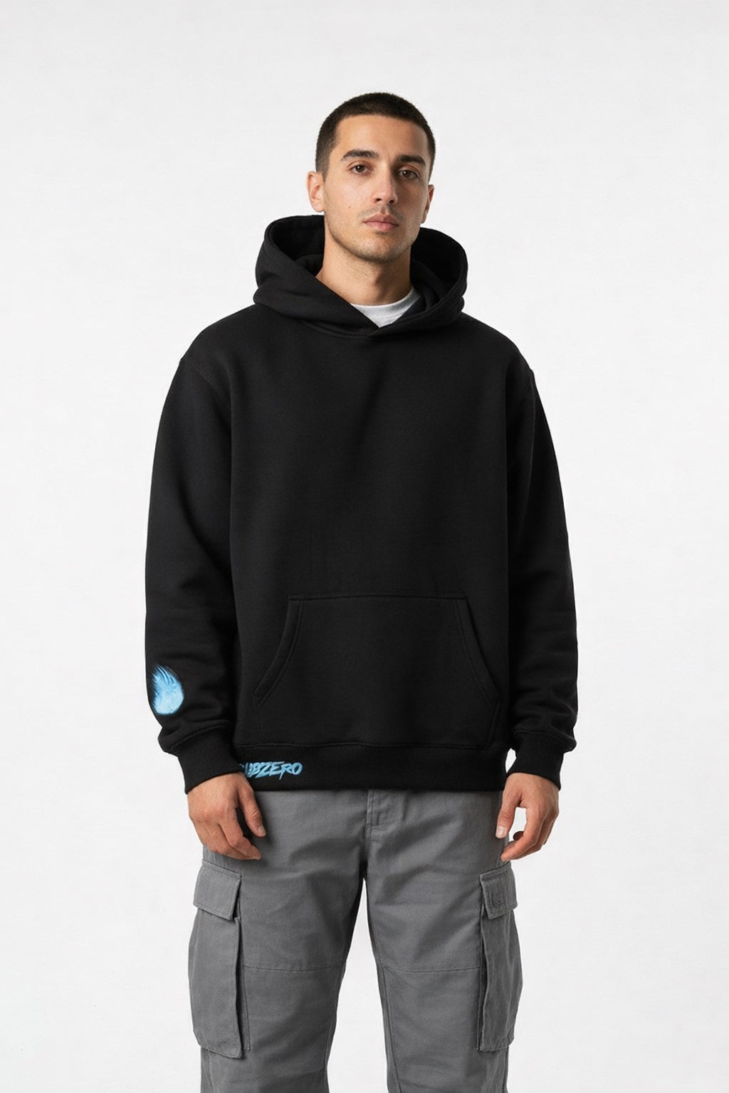 Fire Logo Hoodie - Black